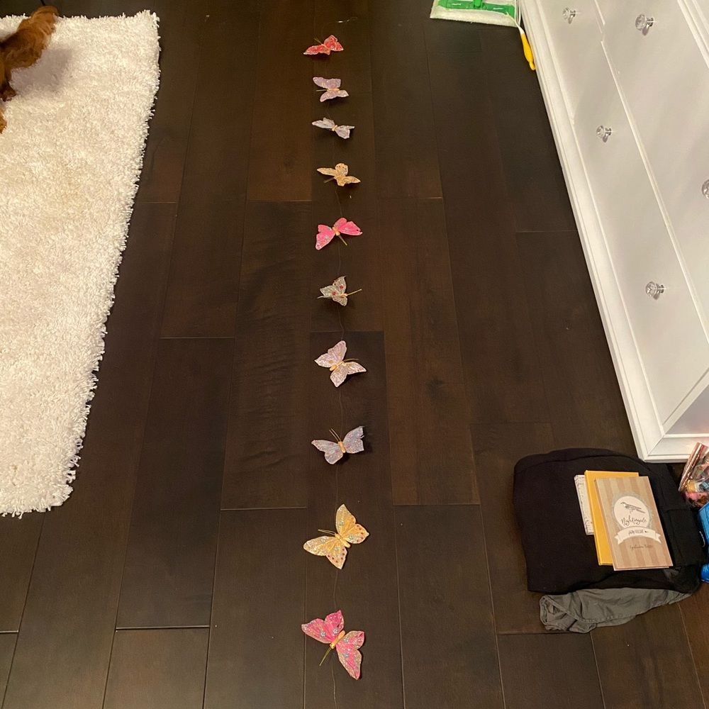 Hanging butterfly decoration